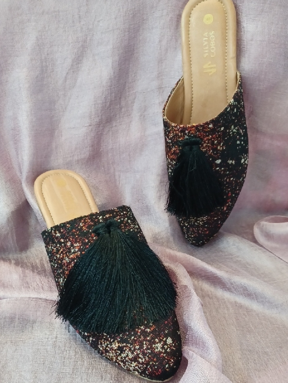 Silvia Cobos Tassel Mules Nwot